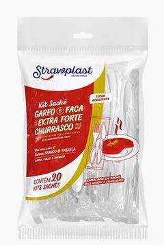 KIT SACHE GARFO E FACA CHURRASCO BR C/20
