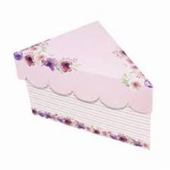 CAIXA FATIA DE TORTA ESPECIAL FLOWERS
