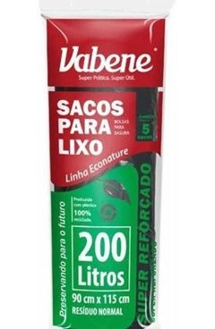 SACO LIXO PRETO VABENE 200L PC/5UN