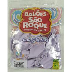BALAO SAO ROQUE, NUMERO 7, CANDY COLORS LILAS, PACOTE COM 25 UNIDADES