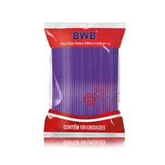 BWB PALITOS P/PIRULITO PEQ LILAS 100UN