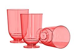 TAÇA LICOR, STRAWPLAST, 50ML, VERMELHO NEON, 48 PACOTES DE 10 UNIDADES TC-050