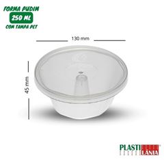 FORMA PUDIM MEDIA C/TP 250ML C/8UN
