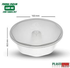 FORMA PUDIM GRANDE C/TP 500ML C/6UN