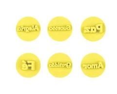 BLUESTAR KIT CARIMBO DESEJOS AMARELO 2CM