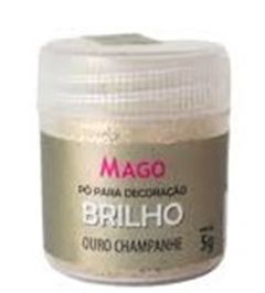 MAGO PO PARA DECORACAO OURO CHAMPANHE 5G, 01 UNIDADE