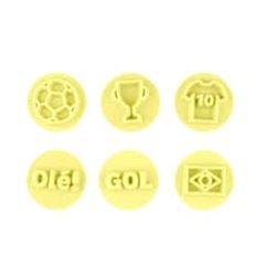 BLUESTAR KIT CARIMBOS FUTEBOL AMARELO 1U