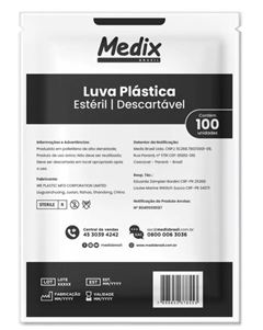 LUVA PLASTICA MBLIFE PC/100UN