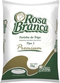FARINHA TRIGO ROSA BRANCA COM FERMENTO, EMBALAGEM DE PAPEL, FARDO COM 10 PACOTES DE 1KG