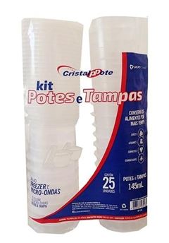 KIT POTE, CRISTALCOPO, 250ML, CAIXA COM 20 PACOTES DE 25 UNIDADES