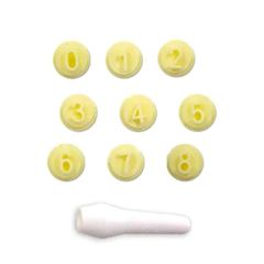 BLUESTAR KIT CARIMBOS NUMEROS FOFOS AMARELO