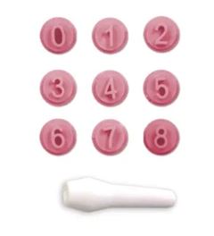 BLUESTAR KIT CARIMBOS NUMEROS FOFOS ROSA
