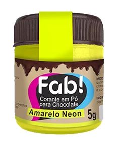 FAB CORANTE EM PO P/CHOC AMARELO NEON 5G