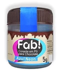 FAB CORANTE EM PO P/CHOC AZUL NEON 5G