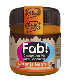FAB CORANTE EM PO P/CHOC LARANJA NEON 5G