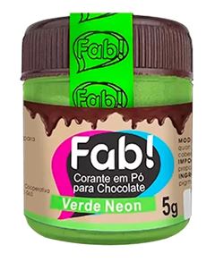 FAB CORANTE EM PO P/CHOC VERDE NEON 5G