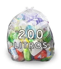 SACO LIXO TRANSPARENTE 200L C/100UN