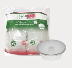 PL MINI FORMA PUDIM C/TAMPA 80ML C/20UN