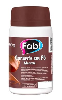 FAB CORANTE EM PO MARROM CHOCOLATE 80G