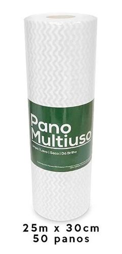 PANO MULTIUSO ROLO BRANCO NOBRE 30X25MT