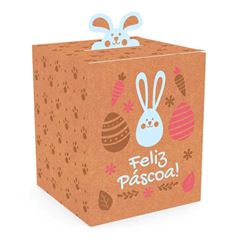 CAIXA POP UP ORELHA KRAFT  PASCOA BASICA