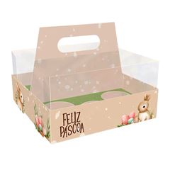 CESTA PORTA OVOS C/ALCA 50G PASCOA ENCANTADA