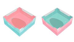 CAIXA ENCANTO KID 100G AZUL E ROSA