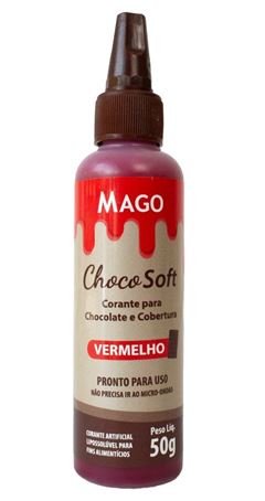 MAGO CORANTE CHOCO SOFT VERMELHO 50G