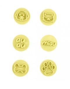 BLUESTAR KIT CARIMBOS PETS AMARELO 2CM