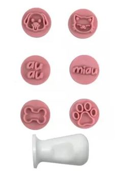 BLUESTAR KIT CARIMBOS PETS ROSA BEBE 2CM