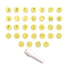 BLUESTAR KIT CARIMBO LETRA FOFA AMARELO 2CM