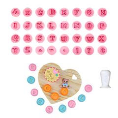 BLUESTAR KIT CARIMBO LETRA FOFA ROSA BEBE 2CM