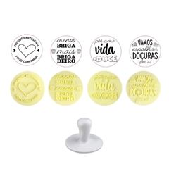 BLUESTAR KIT CARIMBO FRASE DOCES AMARELO