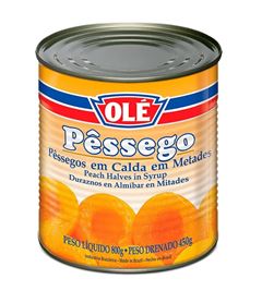 PESSEGO METADE OLE LATA CX12X450G