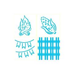 BLUESTAR KIT MINI STENCILS JUNINO