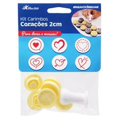 BLUESTAR KIT CARIMBOS CORACOES AMARELO