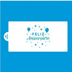 BLUESTAR STENCIL FELIZ ANIVERSARIO