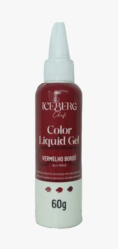 ICEBERG CORANTE LIQ GEL VERMEL BORDO 60G