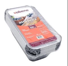 ASSADEIRA RETANG B ING C/TP VABENE 600ML