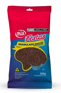 MIX CONFEITO FLOCOS MACIO SABOR CHOCOLATE ESCURO 500G