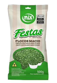 MIX CONFEITO FLOCOS MACIO PISTACHE 500G