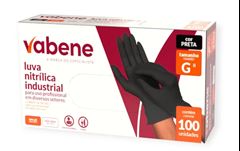 LUVA NITRILICA INDUSTRIAL PRETA (G) VABENE PC/100UN
