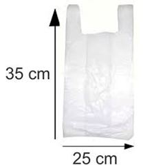 SACOLA BRANCA LISA ALIPACK PREMIUM 25X35X0,13