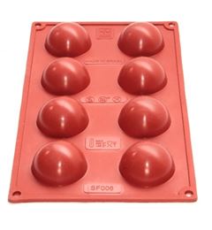 ASSADEIRA EM SILICONE SEMIESFERA COM 8 CAVIDADES, CIMAPI
