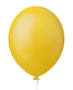 BALAO REDONDO 5 LISO AMARELO HAPPY DAY C/50