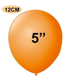 BALAO REDONDO 5 LISO LARANJA HAPPY DAY C/50