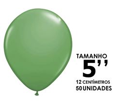 BALAO REDONDO 5 LISO VERDE BANDEIRA HAPPY DAY C/50