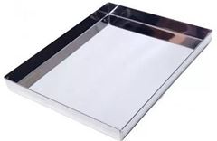 BANDEJA LISA C/CANTOS FECHADOS  180X480X20MM EM ACO INOX