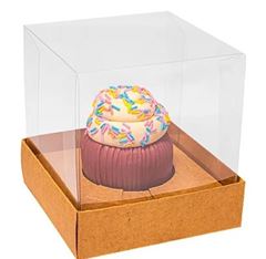 CAIXA 1 CUPCAKE ESSENCIAL C/BERCO KRAFT