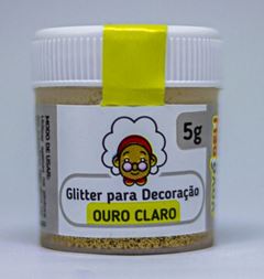 VOVODELI GLITTER DECORACAO OURO CLARO 5G